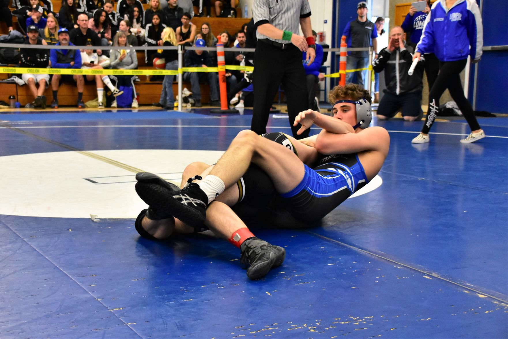 Lompoc's Gracen Hayes (Right) contros Cabrillo's Raymond Guerra